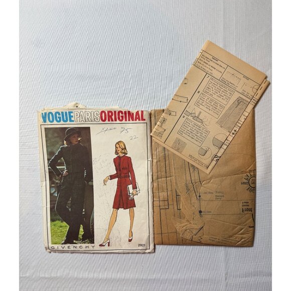 Vtg Givenchy Vogue Paris Original Sewing Pattern 2921 Jacket Skirt & Pants UNCUT - Picture 3 of 3